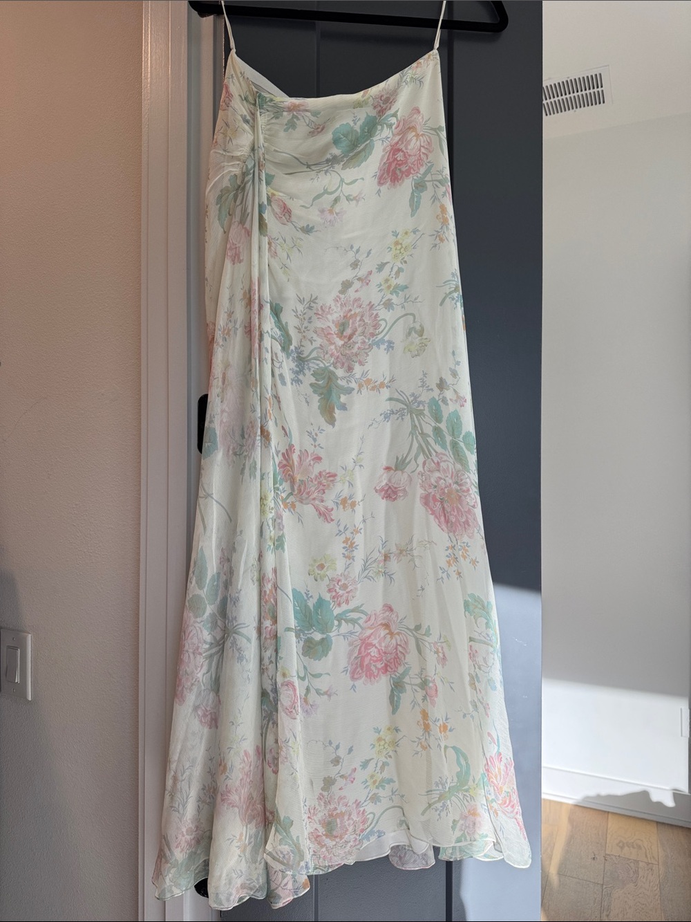 Ralph Lauren Purple Label 100% Silk Floral Skirt